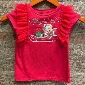 Nickelodeon Girls' JoJo Siwa "Slayin' it!" Christmas T-Shirt Red Size XS (4/5)